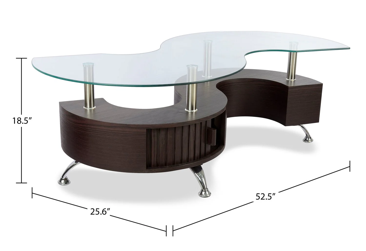 Griggs Coffee Table with Two Ottomans - Walnut - Image 12