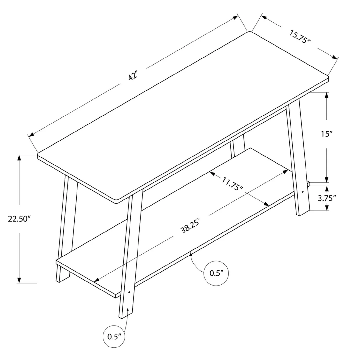 Guthrie 42" TV Stand - Grey - Image 5