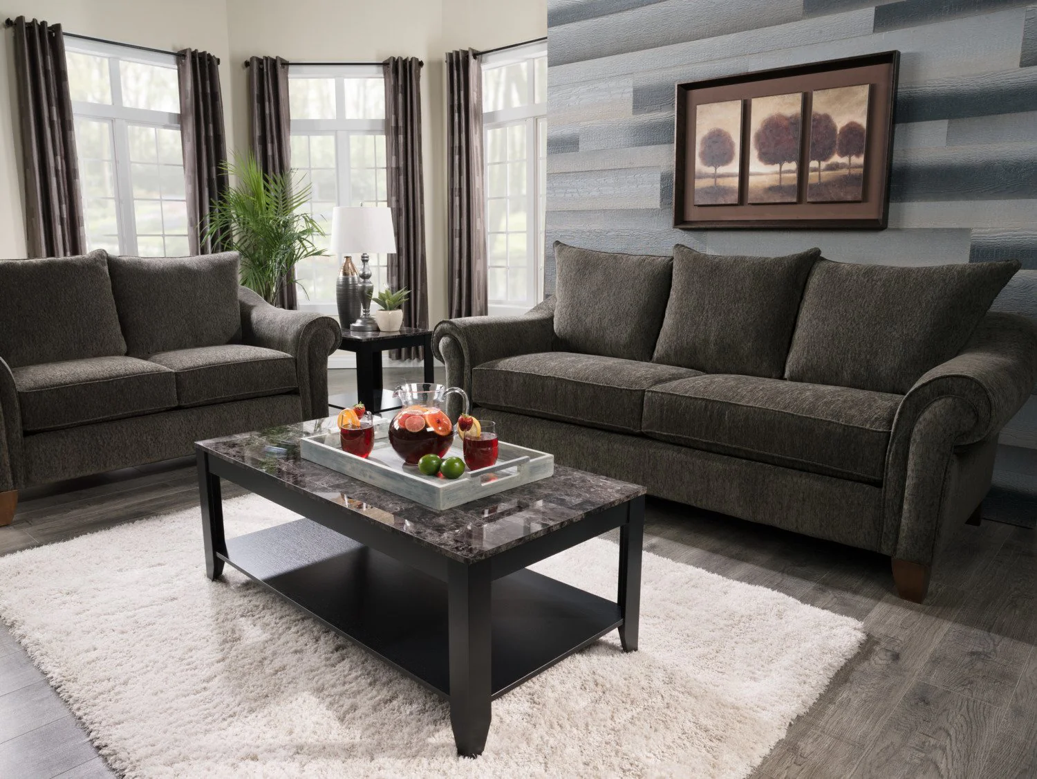Hadleigh 3-Piece Coffee and Two End Tables Package - Black - Image 9