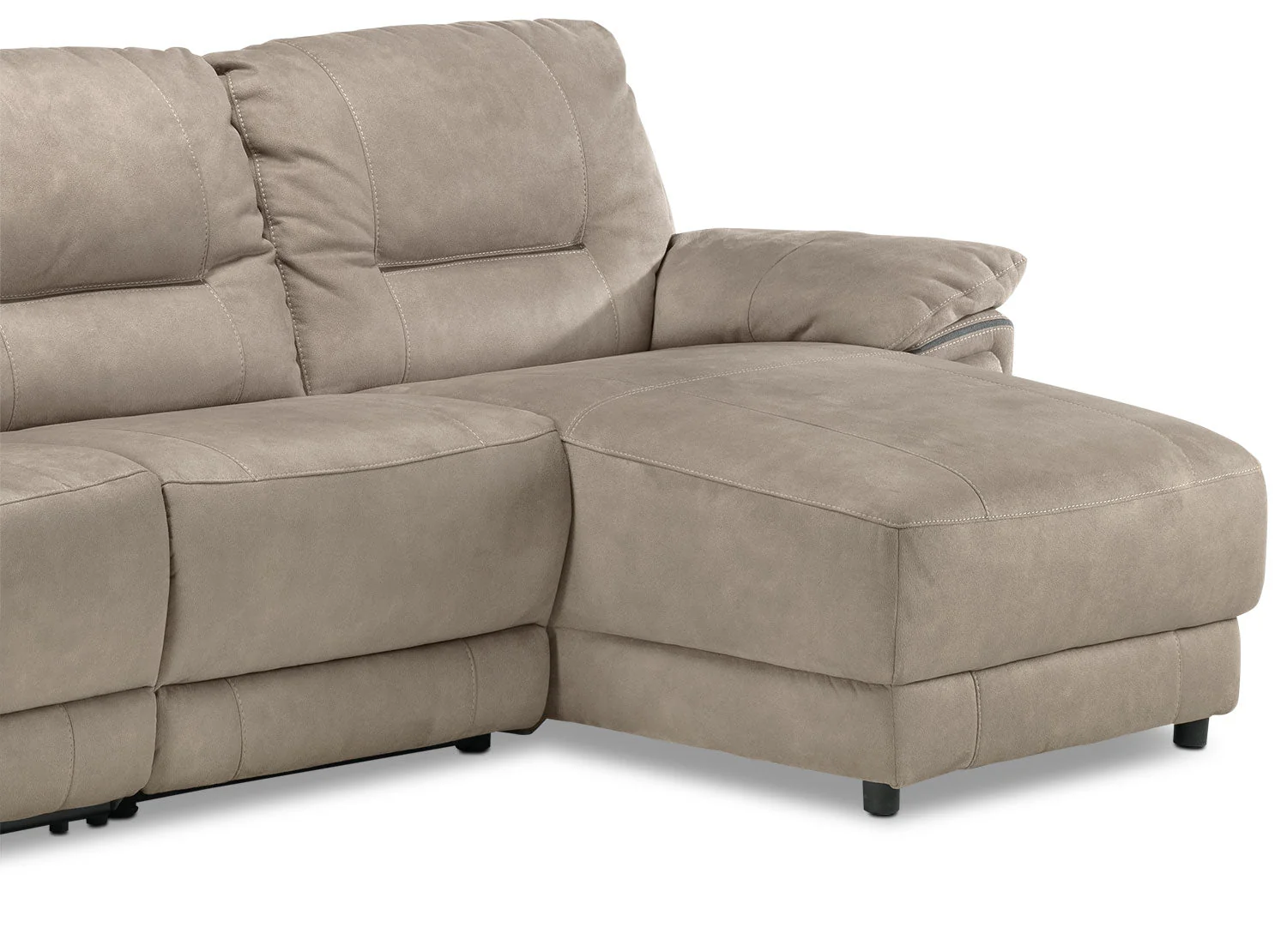 Halcyon Reclining Sofa with Right-Facing Chaise - Light Grey - Image 3