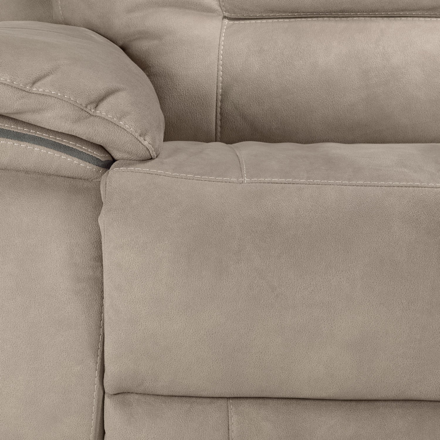 Halcyon Reclining Sofa with Right-Facing Chaise - Light Grey - Image 7
