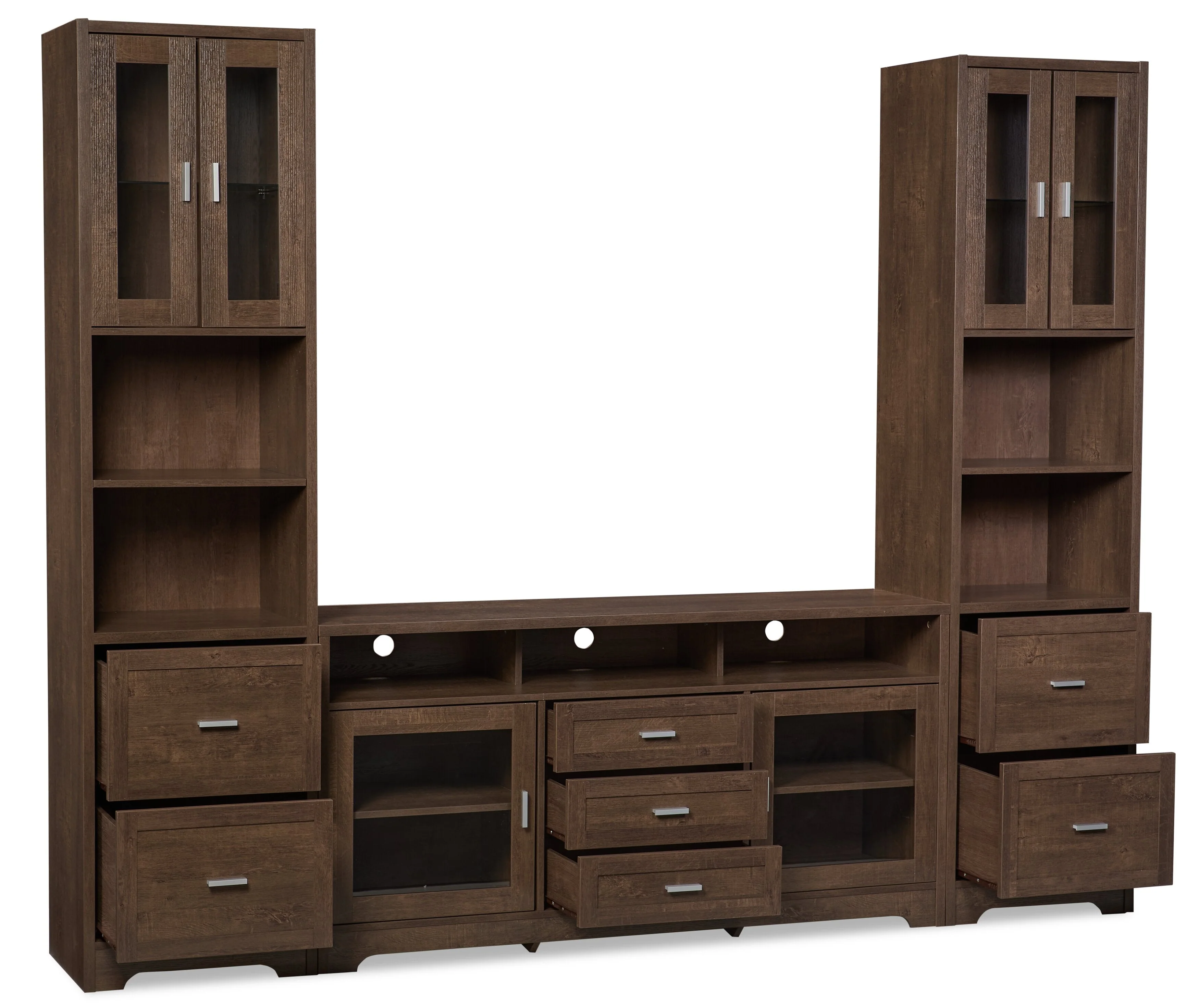Hallett 3-Piece Entertainment Centre with 60" TV Opening - Brown - Image 2