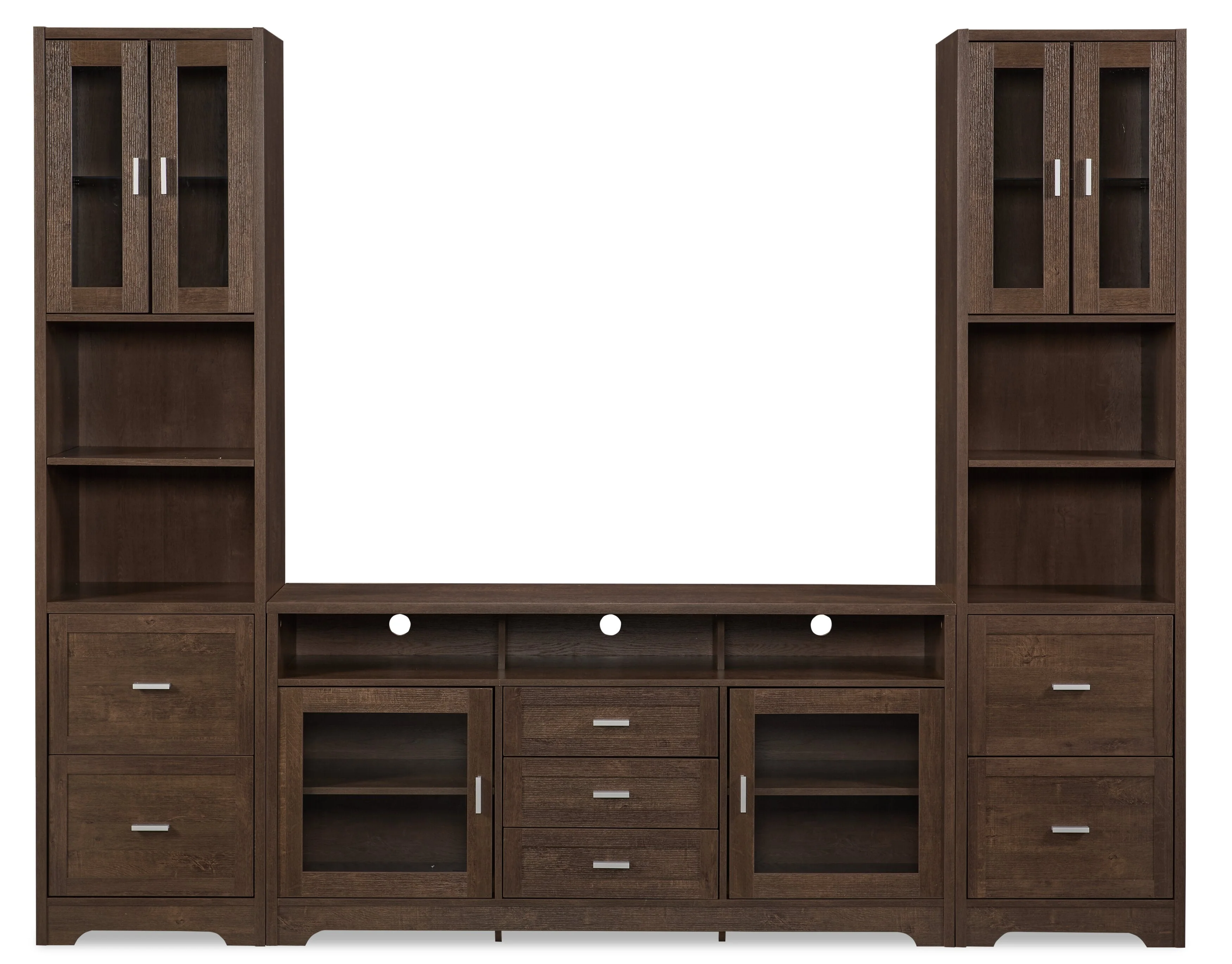 Hallett 3-Piece Entertainment Centre with 60" TV Opening - Brown - Image 3