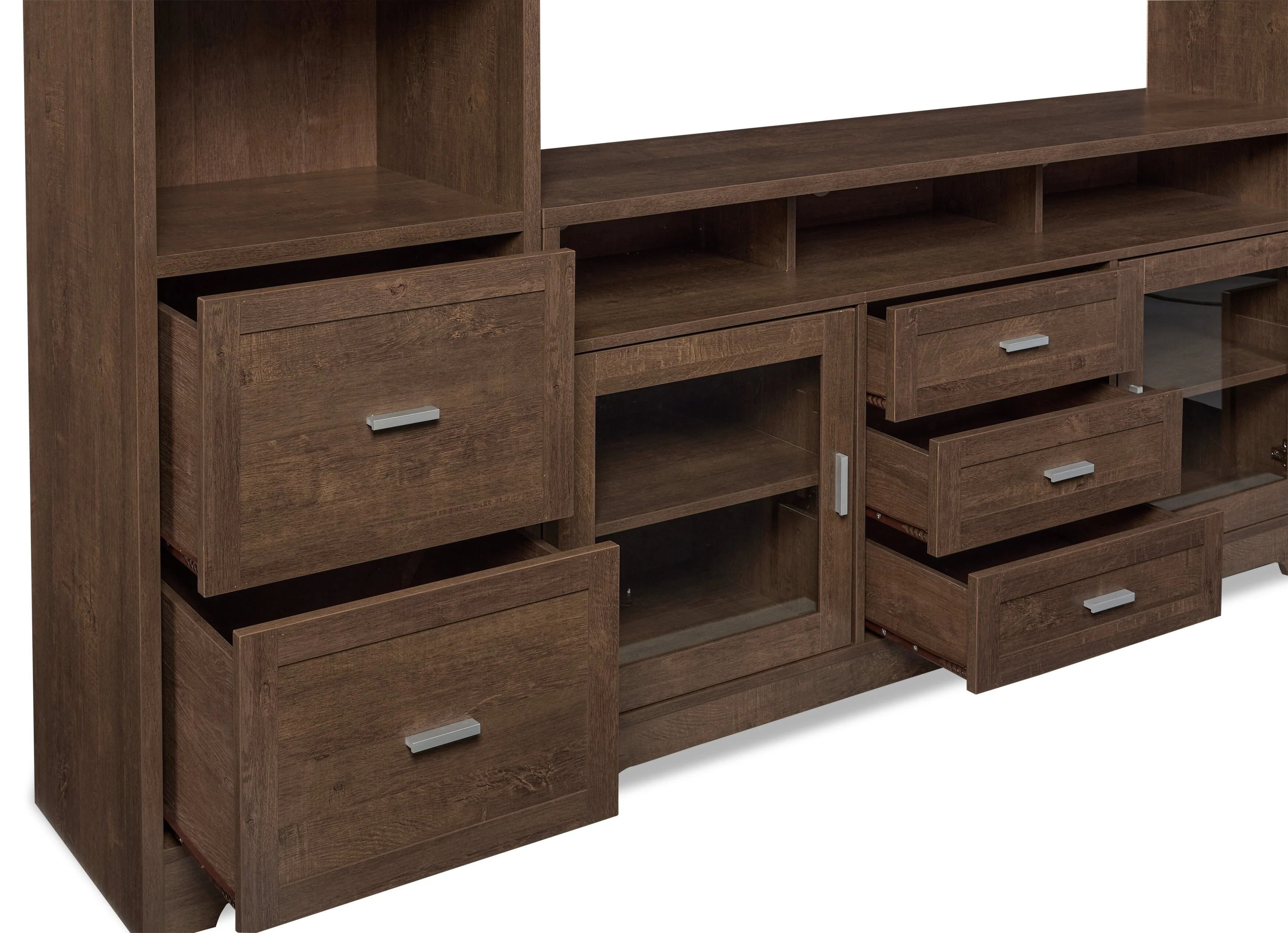 Hallett 3-Piece Entertainment Centre with 60" TV Opening - Brown - Image 7