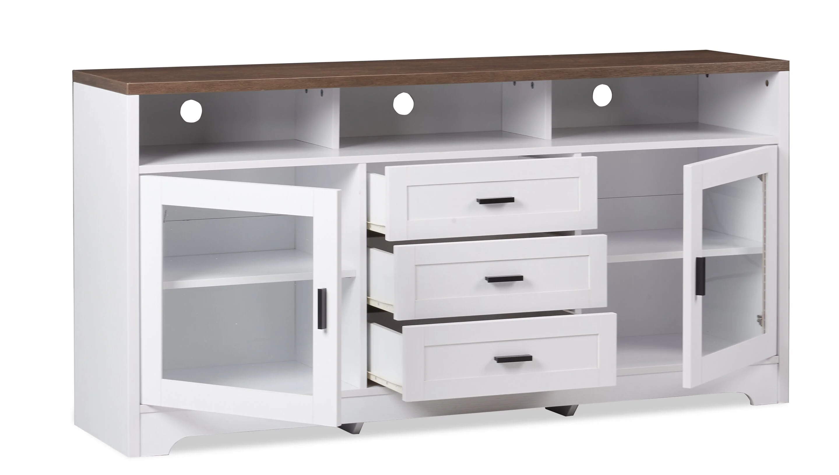 Hallett 60" TV Stand - White - Image 2