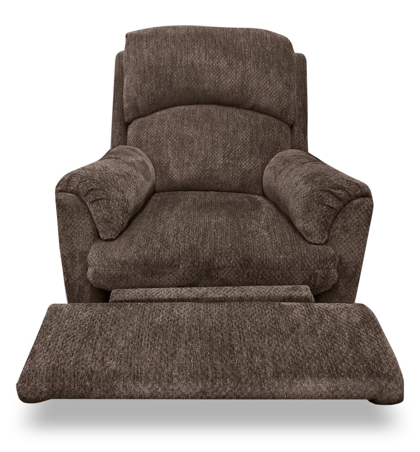 Hartney Chenille Glider Reclining Chair - Brown - Image 4