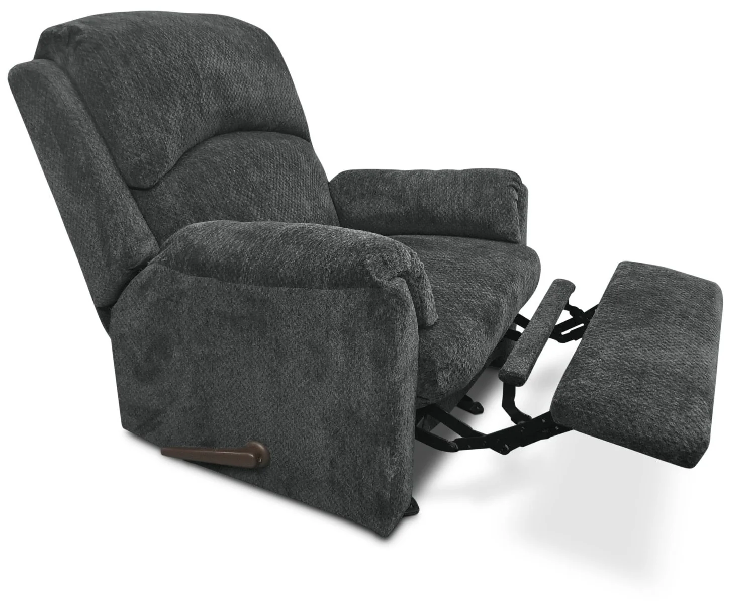 Hartney Chenille Glider Reclining Chair - Grey - Image 3