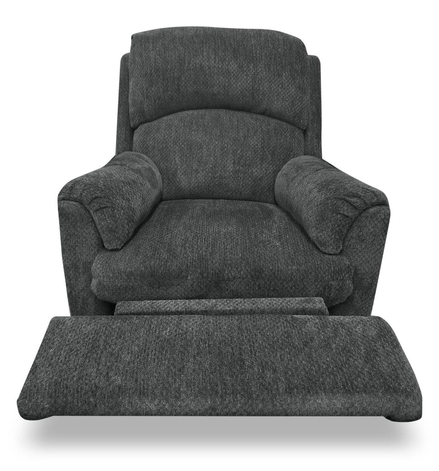 Hartney Chenille Glider Reclining Chair - Grey - Image 4
