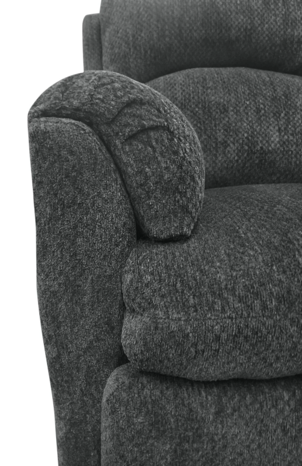 Hartney Chenille Glider Reclining Chair - Grey - Image 5