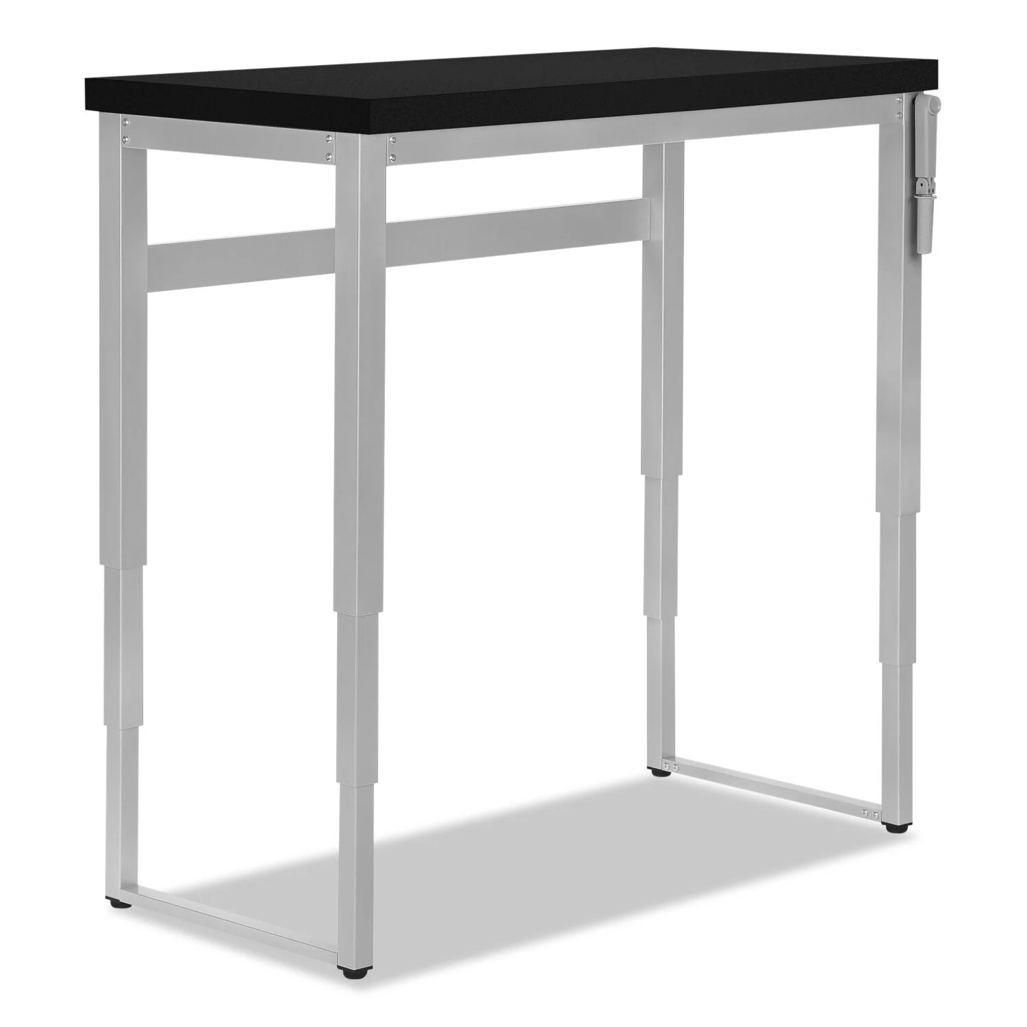 Hayes Height-Adjustable Desk - Black/Silver - Image 2