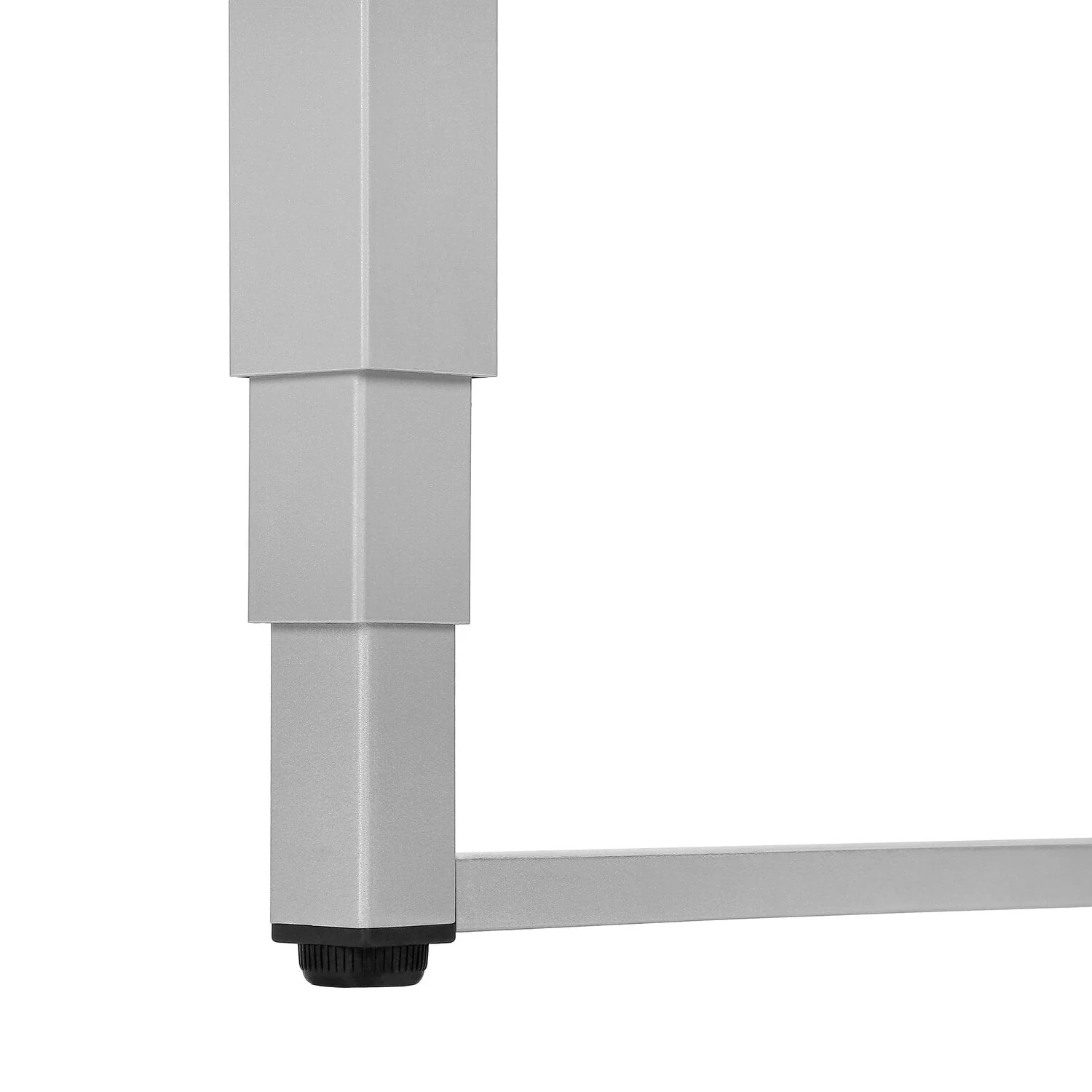 Hayes Height-Adjustable Desk - Black/Silver - Image 4