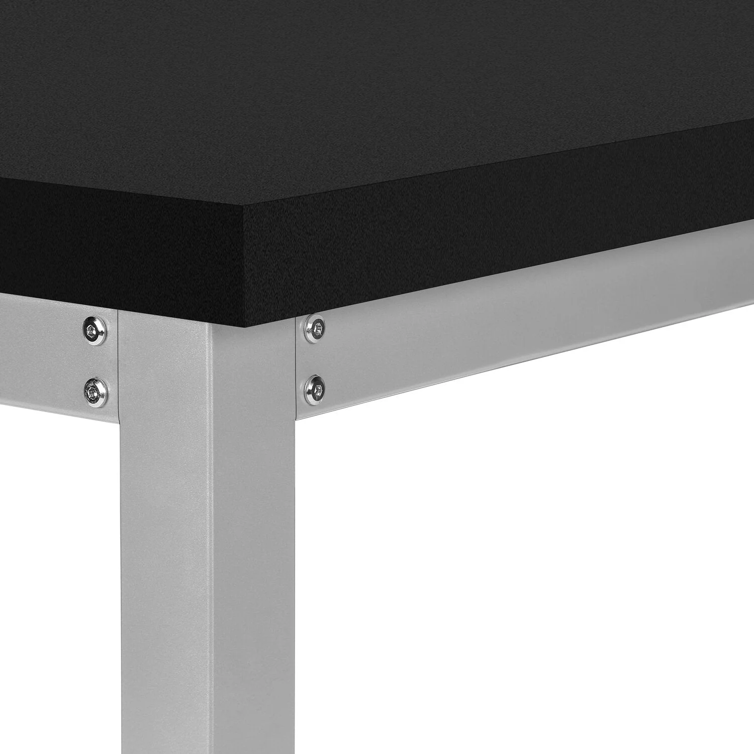 Hayes Height-Adjustable Desk - Black/Silver - Image 5