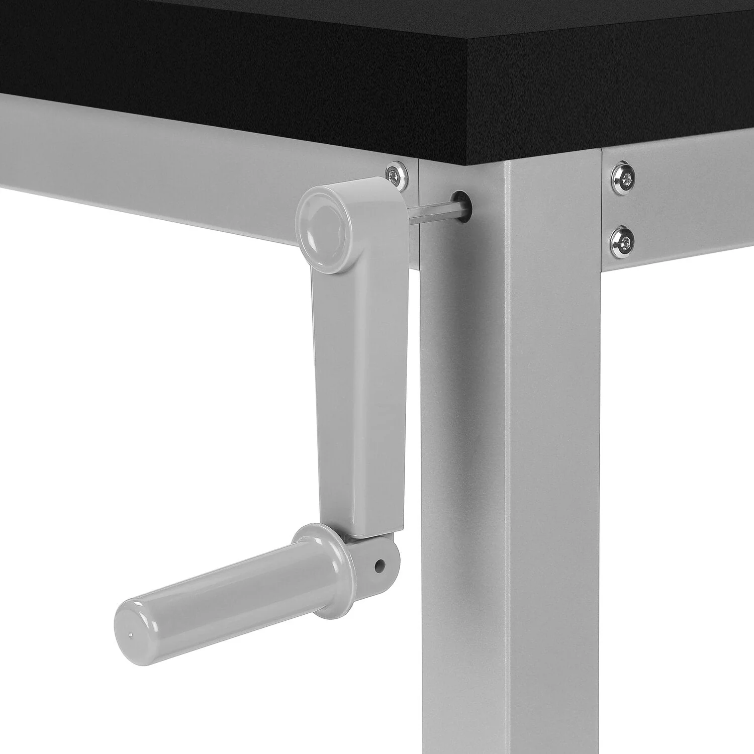 Hayes Height-Adjustable Desk - Black/Silver - Image 6