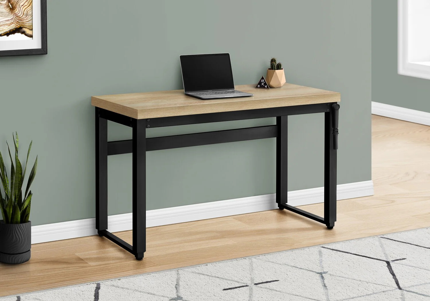 Hayes Height-Adjustable Desk - Natural - Image 7