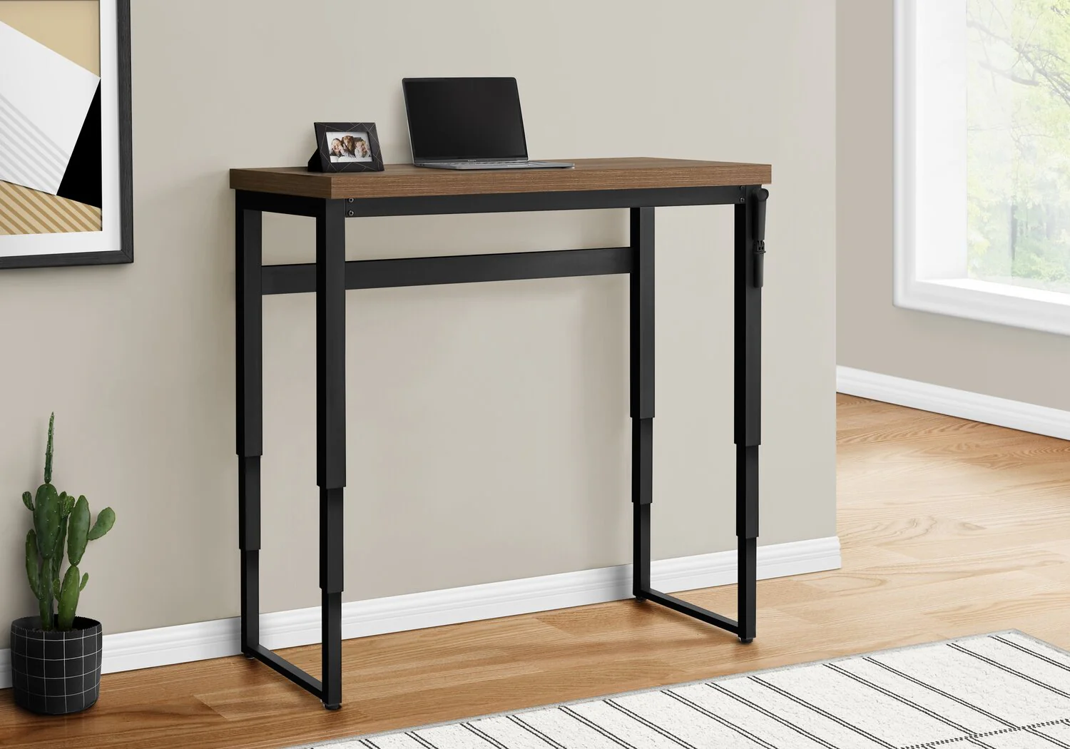 Hayes Height-Adjustable Desk - Walnut - Image 8