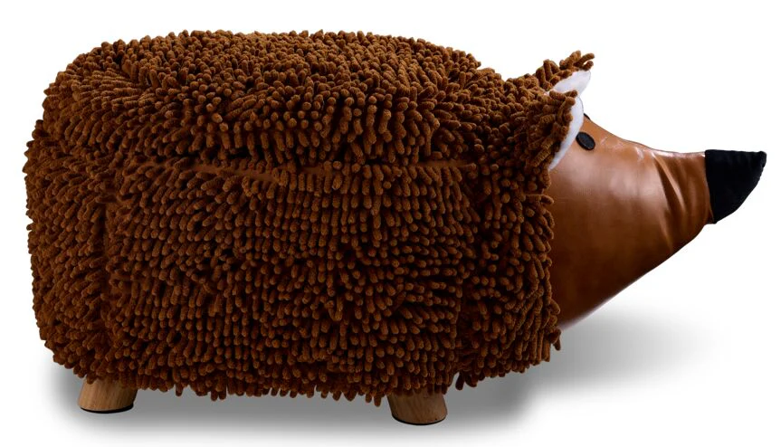 Zoo Companions Hedgehog Storage Ottoman - Brown - Image 2