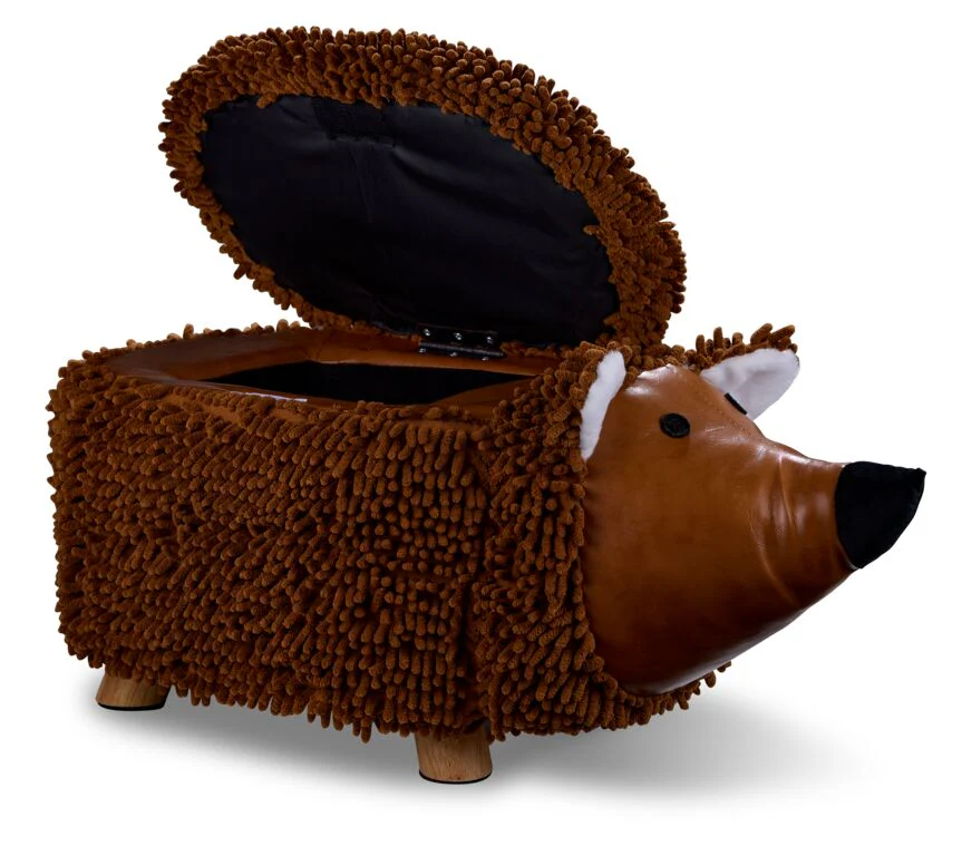 Zoo Companions Hedgehog Storage Ottoman - Brown - Image 4