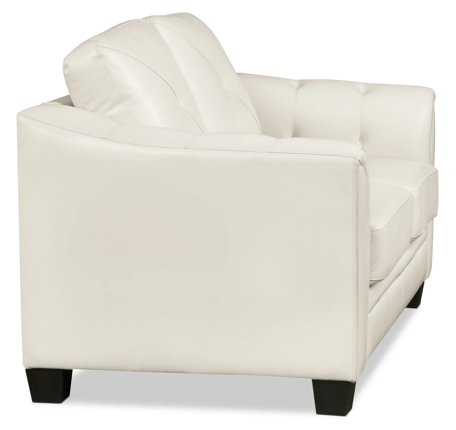 Henrick Leather-Look Fabric Loveseat - Beige - Image 3