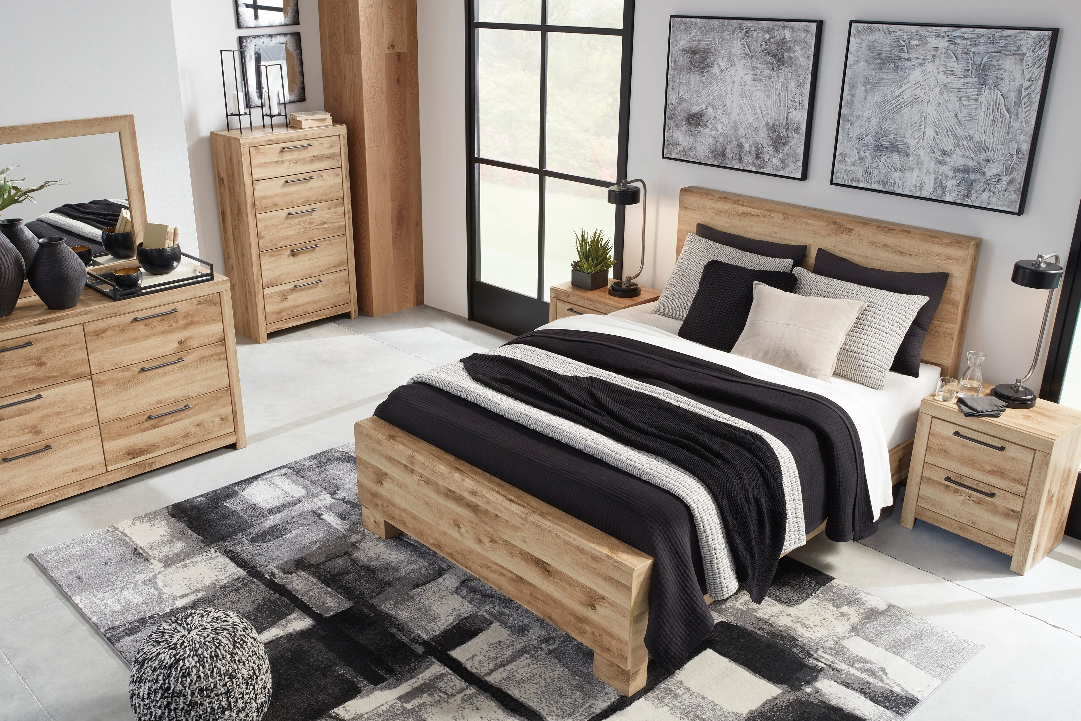 Henry 6-Piece King Bedroom Set - Light - Image 5