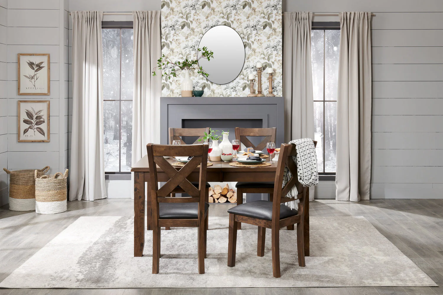Hesparia 5-Piece Dining Set - Grey - Image 2