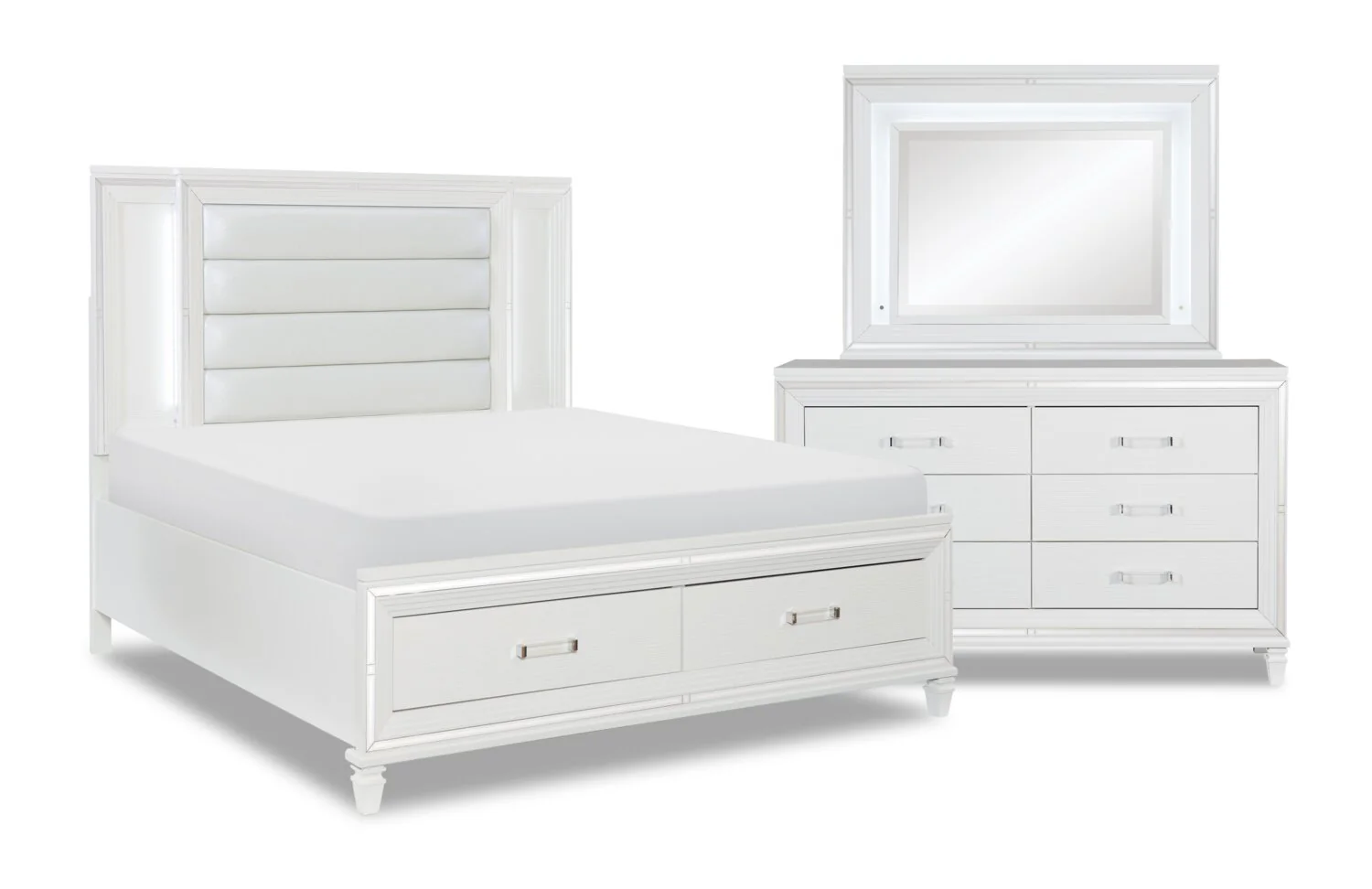 Hesperus 5-Piece King Bedroom Set - White