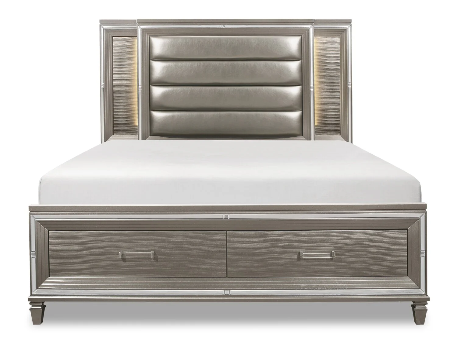 Hesperus Queen Storage Bed - Silver - Image 3