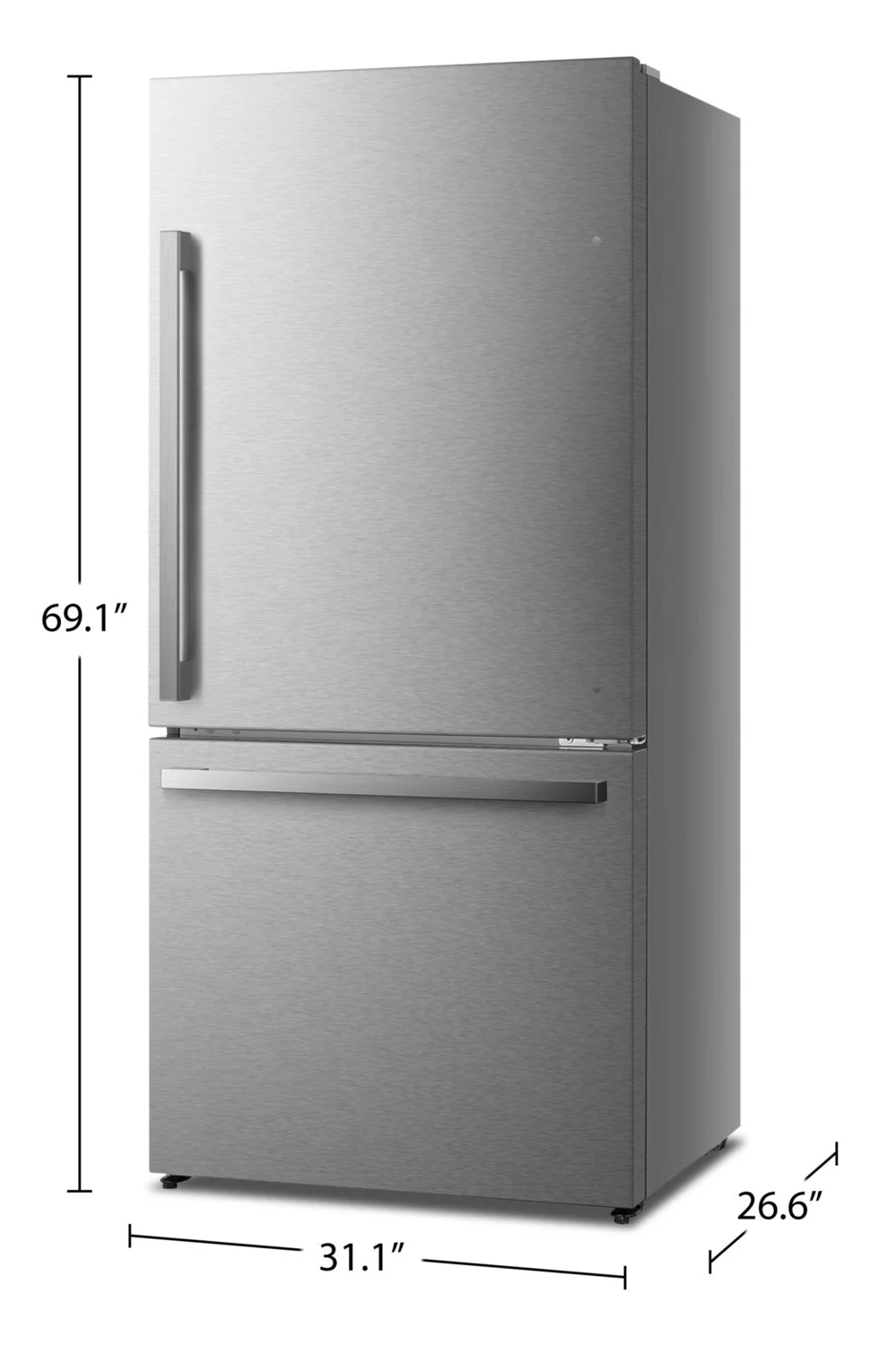 Hisense 17 Cu. Ft. Counter-Depth Bottom-Mount Refrigerator - RB17A2CSE - Image 11