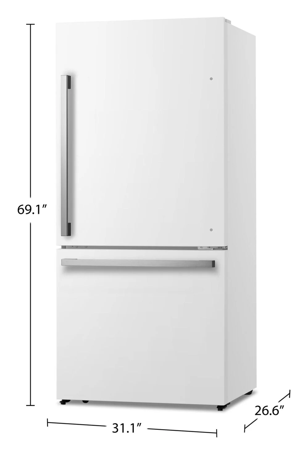 Hisense 17 Cu. Ft. Counter-Depth Bottom-Mount Refrigerator - RB17A2CWE - Image 10