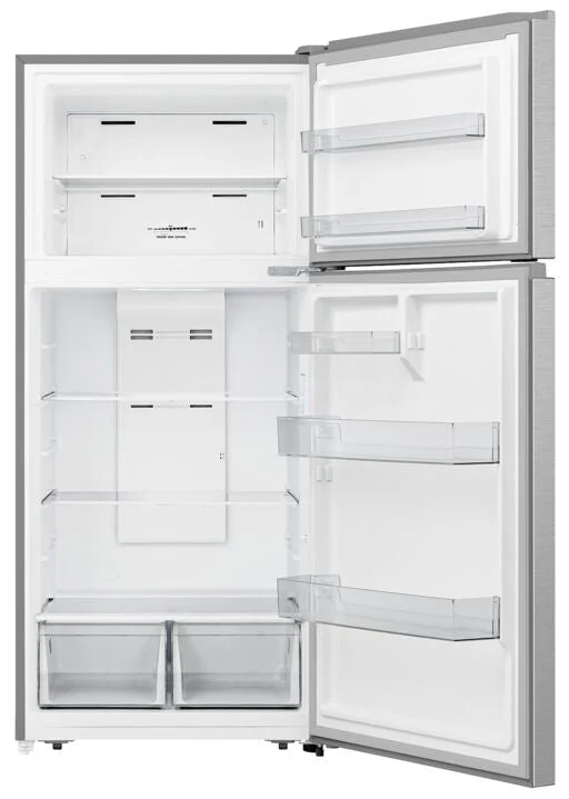 Hisense Fingerprint Resistant Silver 30" Top-Freezer Fridge (18 cu. ft.) - RT18A2FSD - Image 4