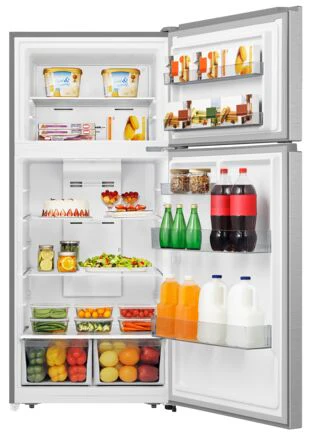 Hisense Fingerprint Resistant Silver 30" Top-Freezer Fridge (18 cu. ft.) - RT18A2FSD - Image 5