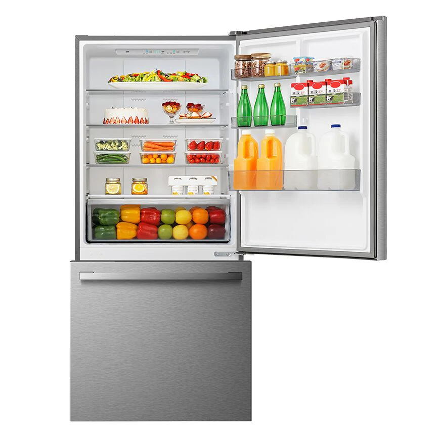Hisense Fingerprint Resistant Titanium 32" Counter-Depth Bottom Mount Fridge (17 Cu.Ft) - RB17A2CSE - Image 4