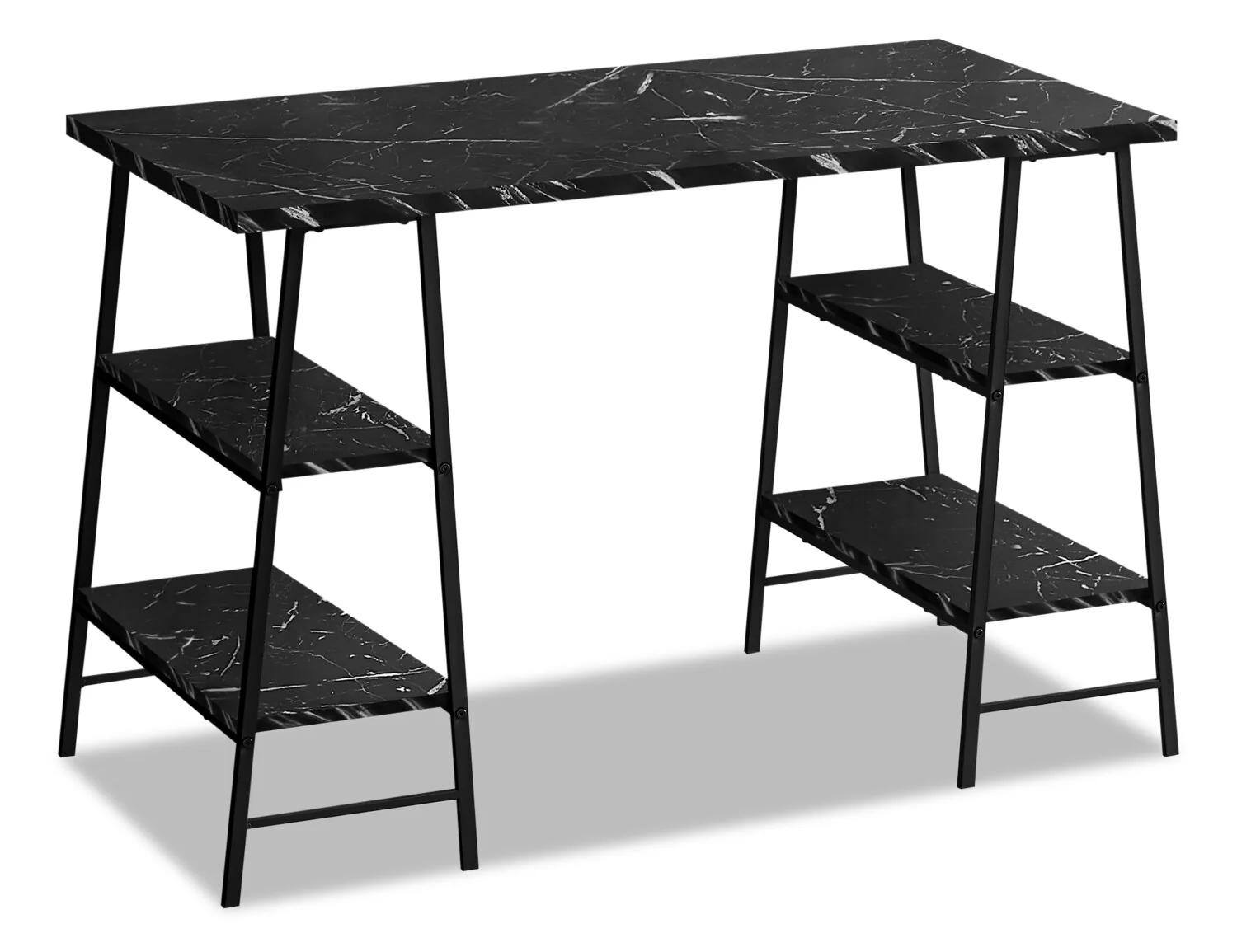 Holcomb Desk - Black Marble-Look