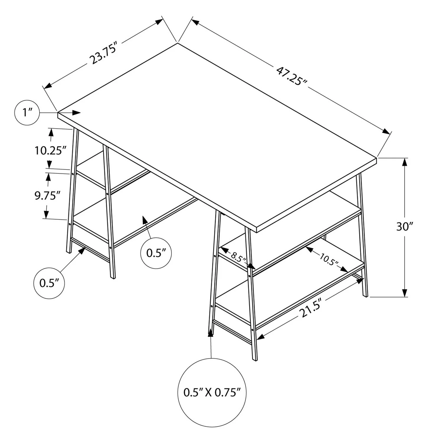 Holcomb Desk - Natural - Image 5