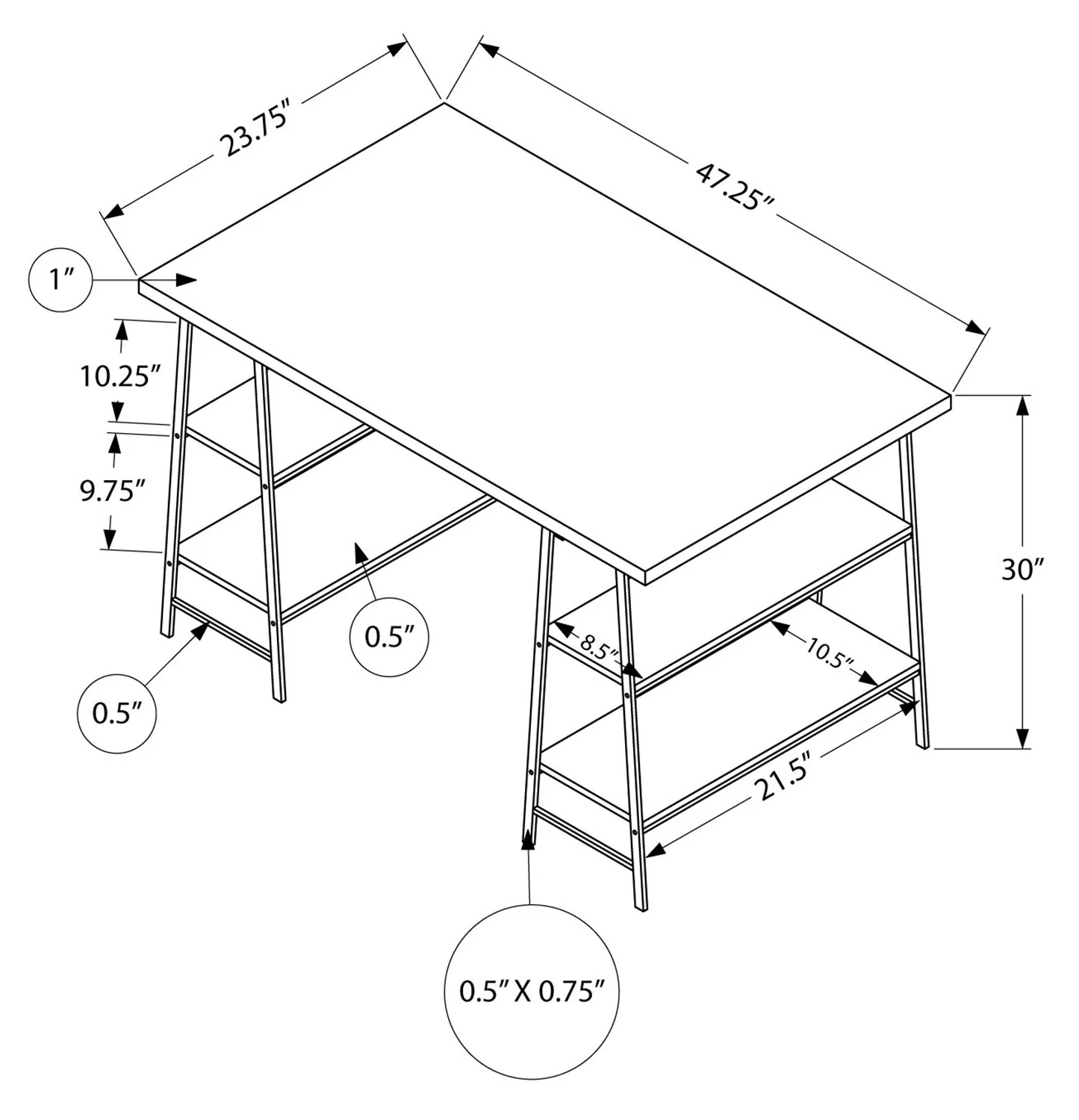Holcomb Desk - White - Image 4
