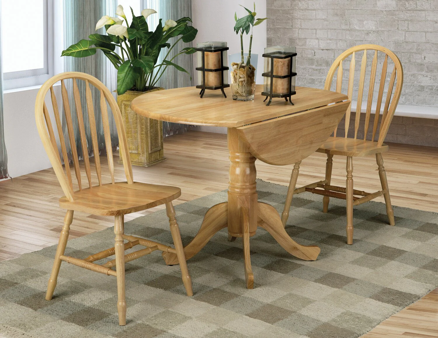 Holland Drop-Leaf Dining Table - Natural - Image 2