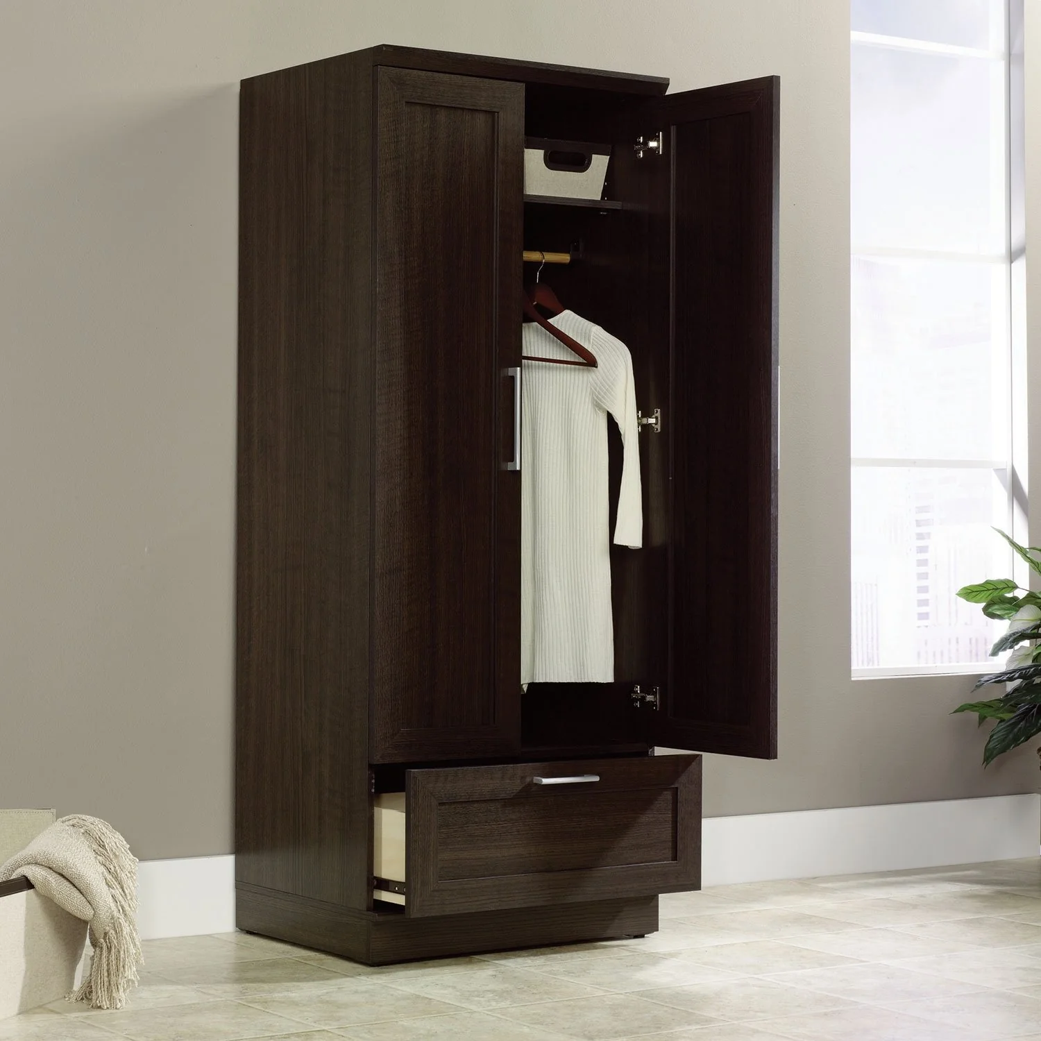 Holstebro 29" Wardrobe/Storage Cabinet - Dakota Oak - Image 2