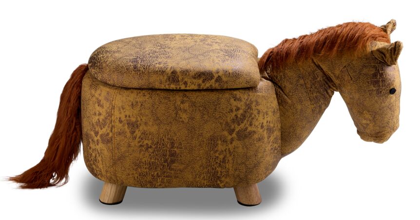 Zoo Companions Horse Storage Ottoman - Yellow - Image 2