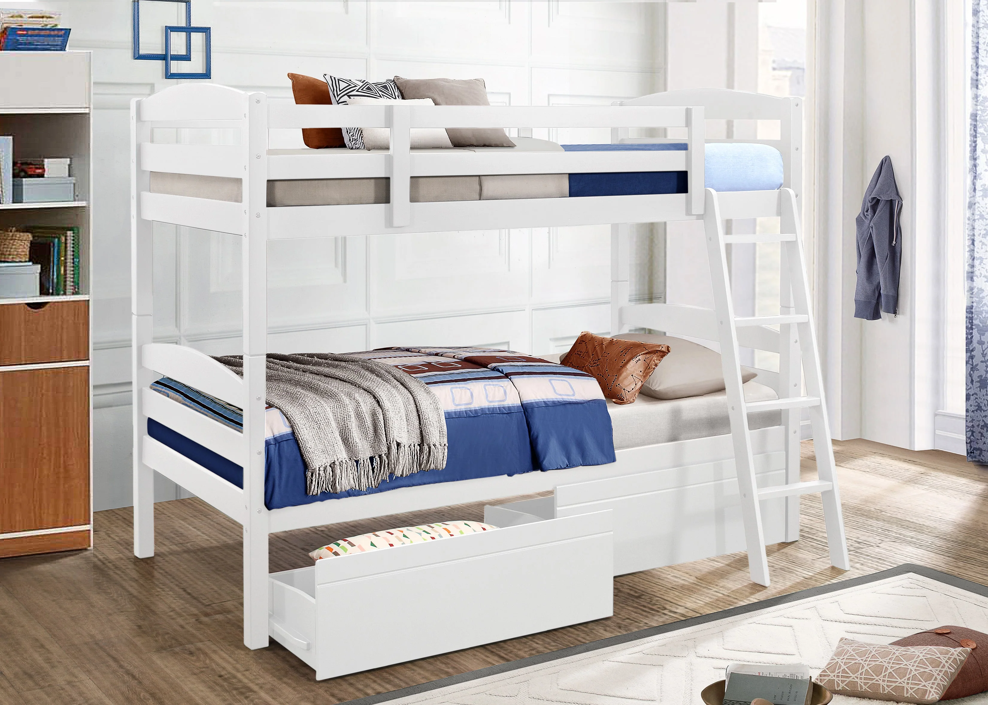 Houlten Bunk Bed Drawers - White - Image 2