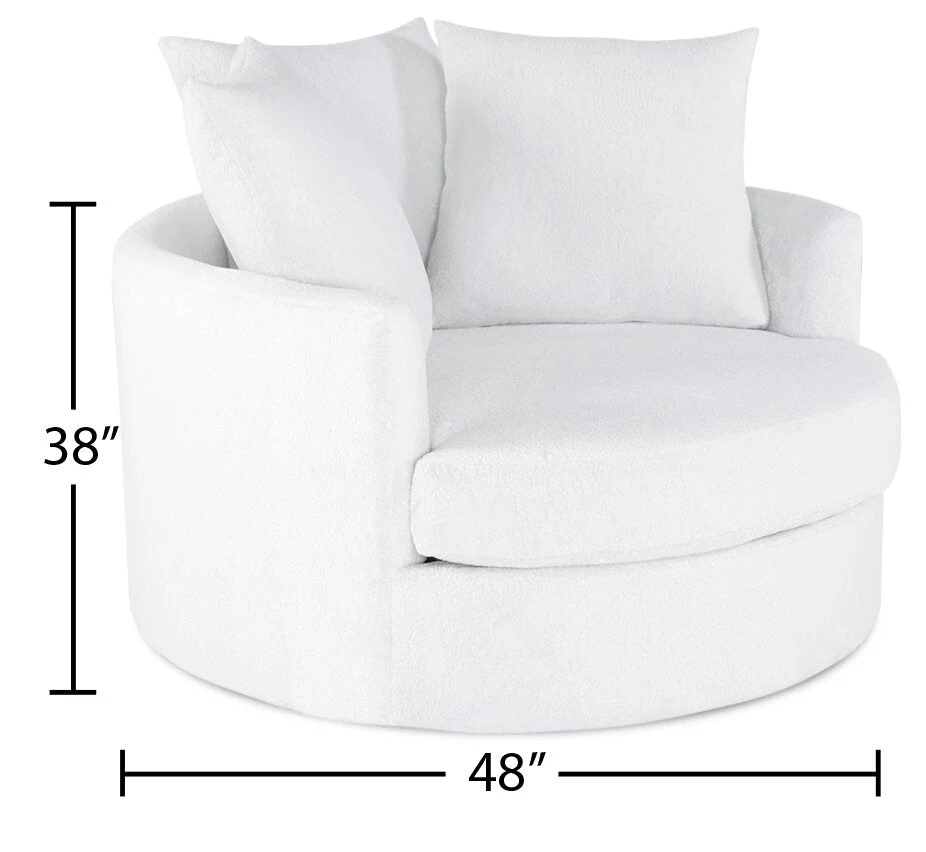 Huggins Chenille Cuddler Chair - Plush Heaven - Image 4