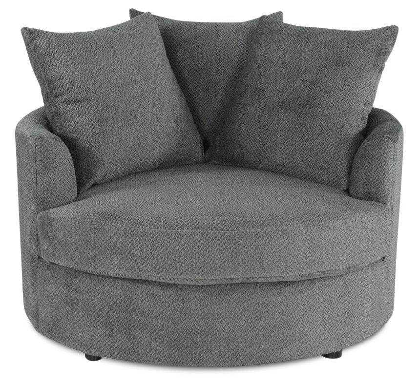 Huggins Chenille Cuddler Chair - Teddy Nightfall - Image 2