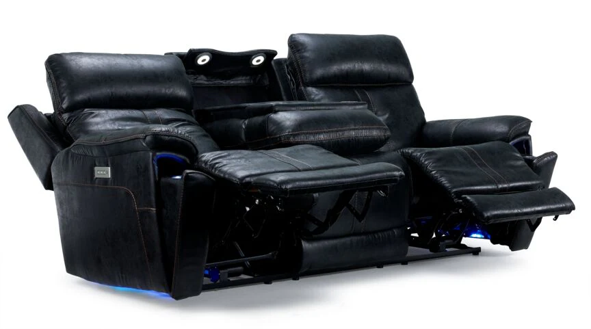 Hunter Triple Power Reclining Sofa with Multimedia system - Eclipse - Image 3