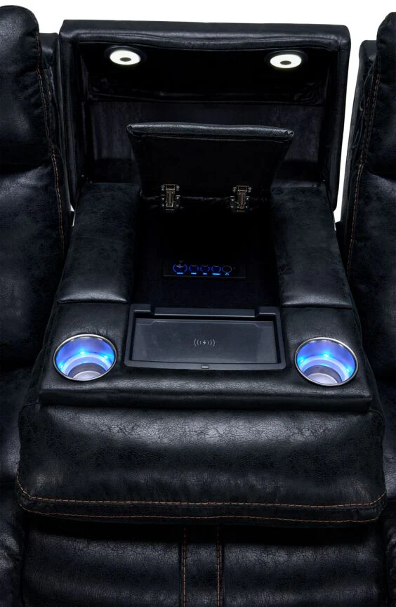 Hunter Triple Power Reclining Sofa with Multimedia system - Eclipse - Image 6