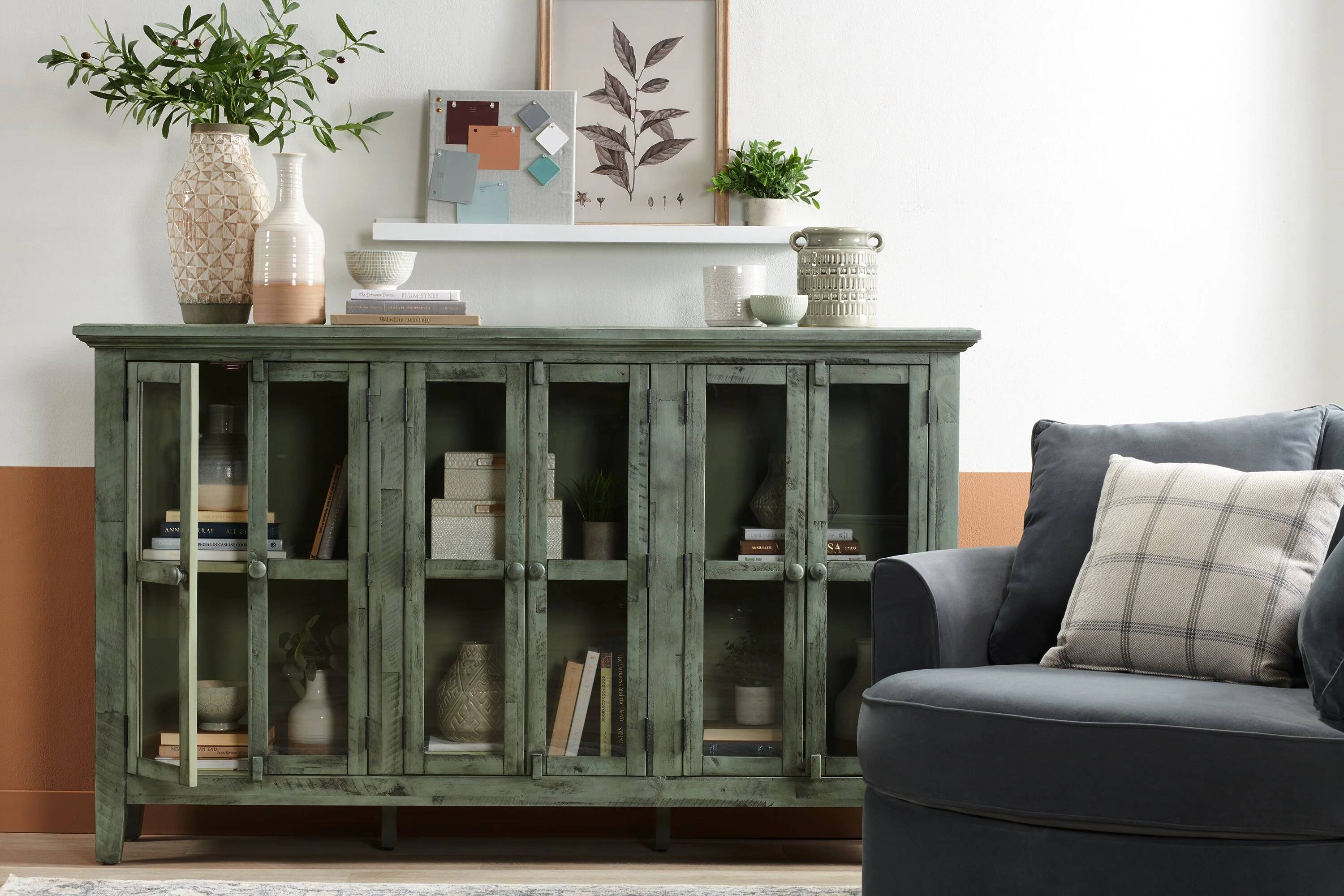 Inverness Large Accent Cabinet - Blue - Image 8