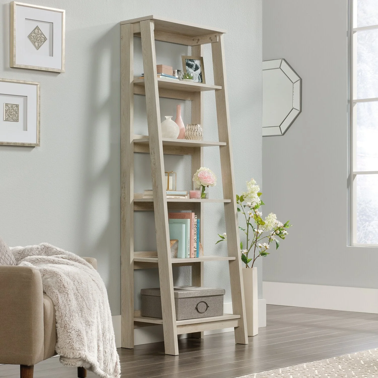 Ira Ladder Style Bookcase - Chalked Chestnut - Image 4