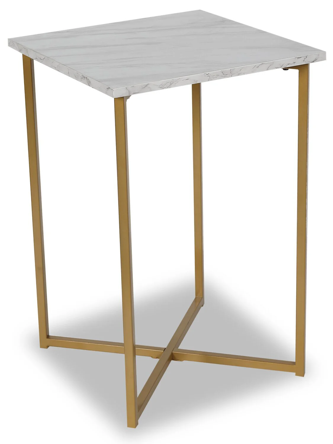 Irby Faux Marble Chairside Table