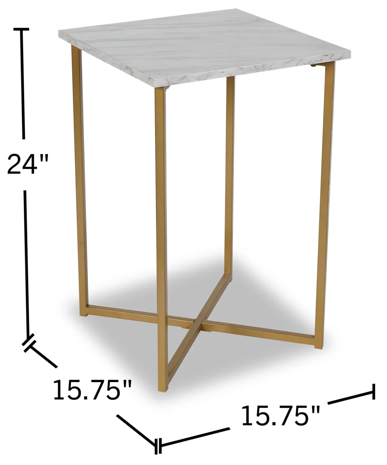 Irby Faux Marble Chairside Table - Image 4