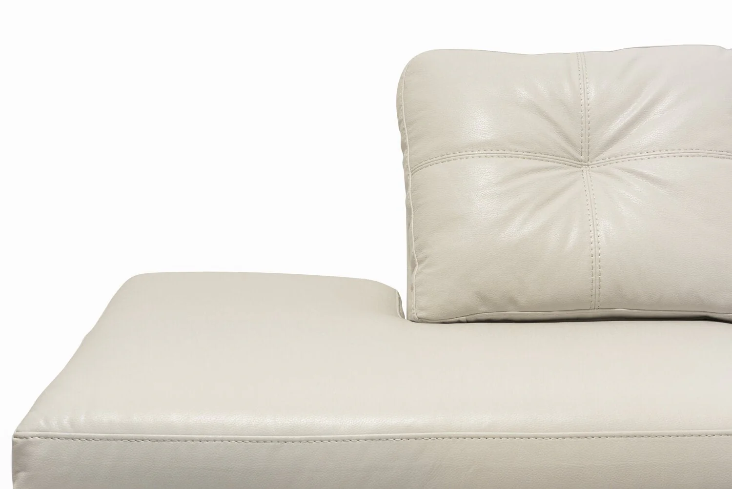 Irene 2-Piece Leath-Aire Left-Facing Sectional - Beige - Image 4