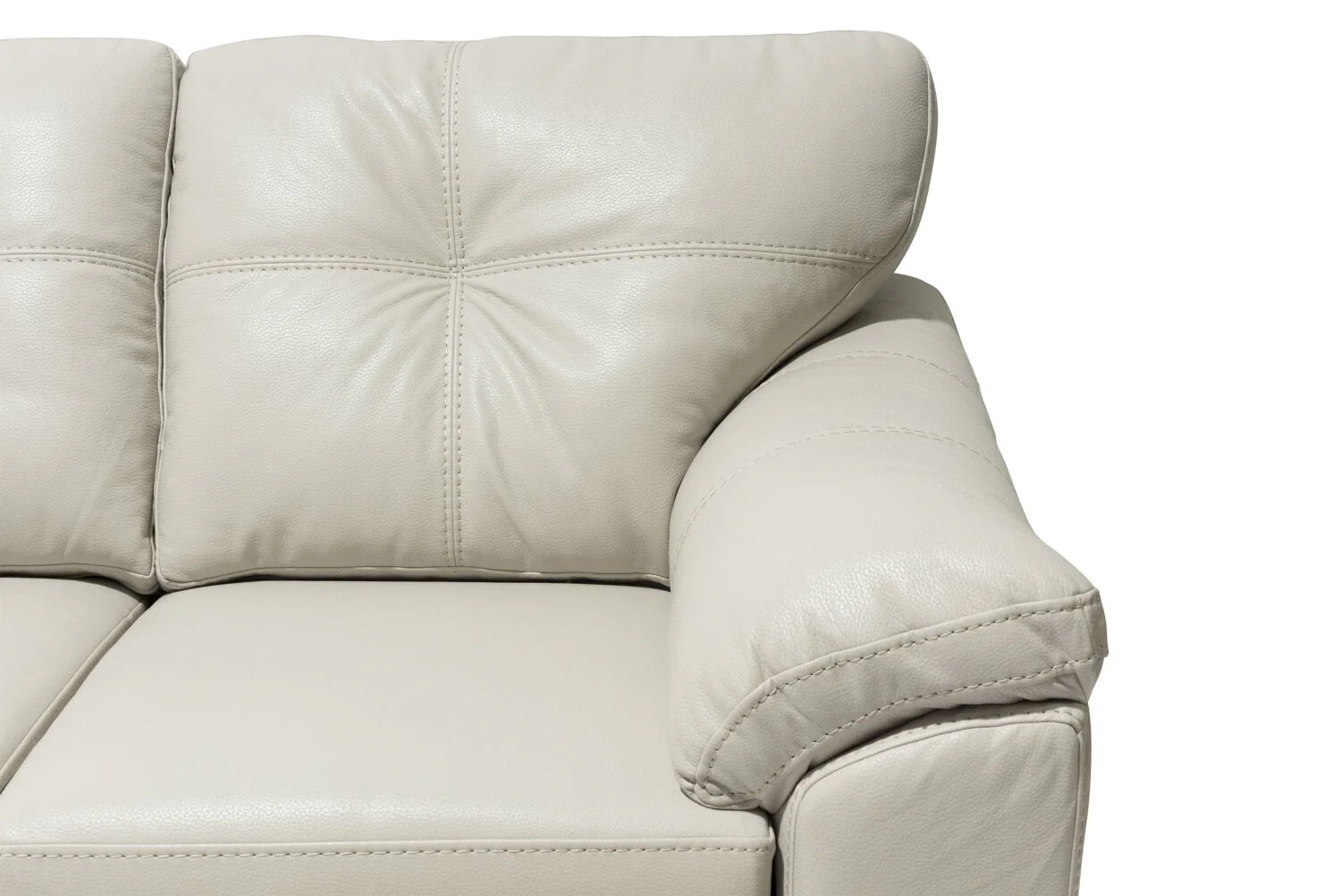 Irene 2-Piece Leath-Aire Left-Facing Sectional - Beige - Image 5