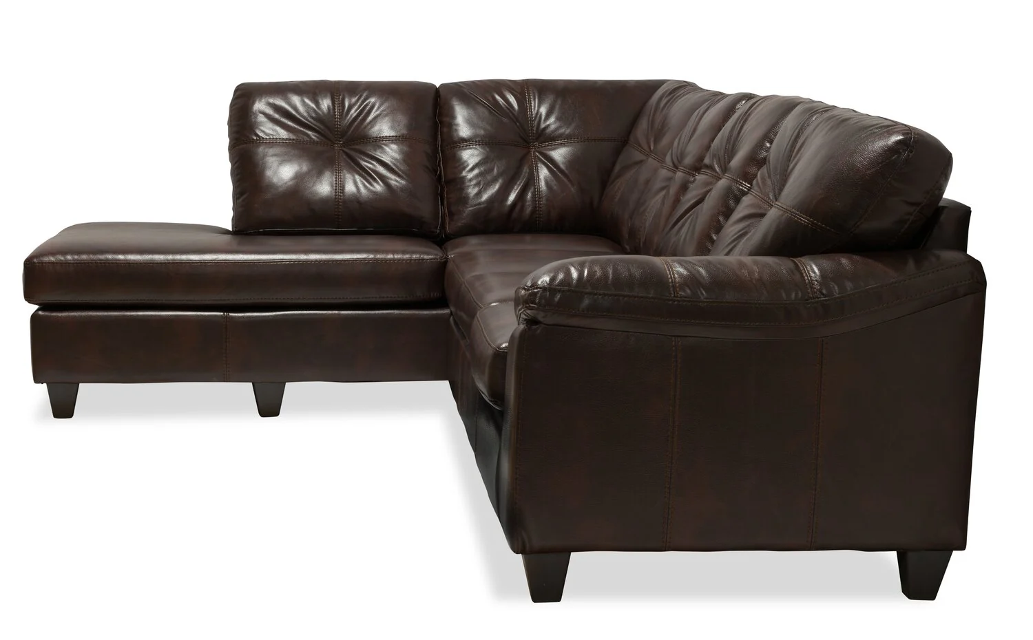 Irene 2-Piece Leath-Aire Left-Facing Sectional - Brown - Image 3