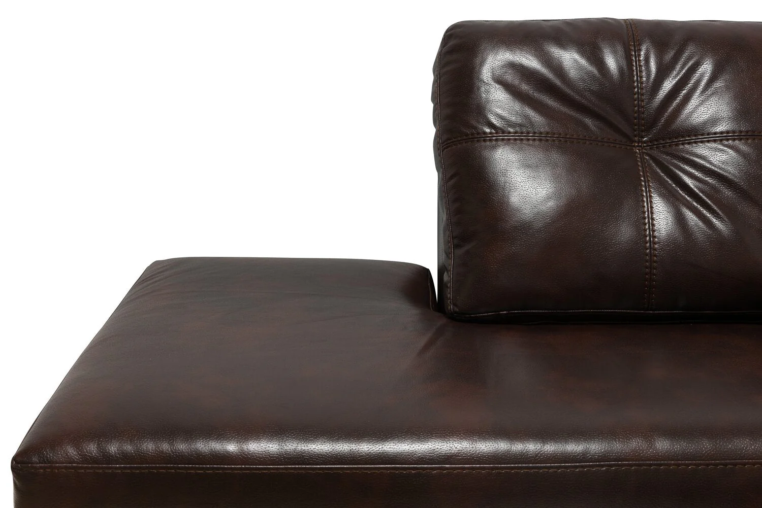 Irene 2-Piece Leath-Aire Left-Facing Sectional - Brown - Image 4